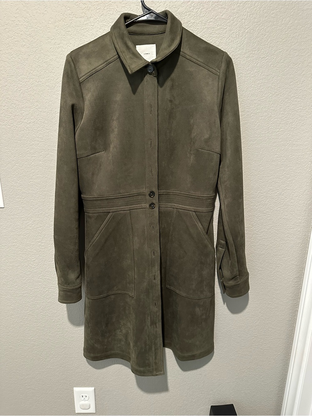 A Loves A faux Suede Long Trench Coat - Women's Tailored Outerwear